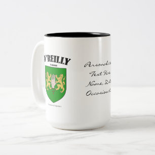 O'Reilly Family Crest, Translation & Meaning Två-Tonad Mugg