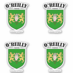 O'Reilly Vapensköld Irish Translation & Meaning (x Klistermärken