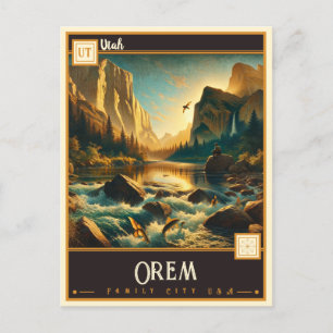 Orem, Utah VINTAGE Vykort