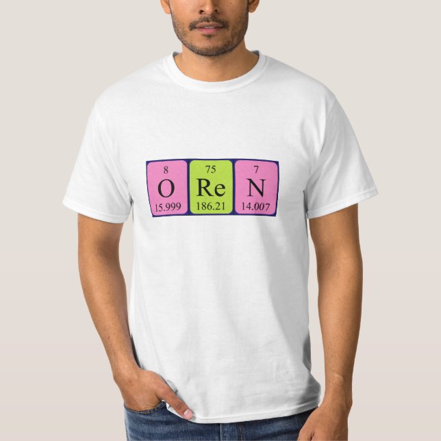 Oren Periodiska bord namn-skjorta Tee (Framsida)