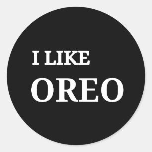 oreo cookie runt klistermärke