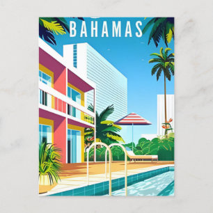Öresestoppen vintage resor Bahamas Vykort