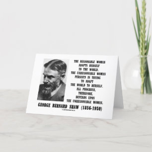 Oresonligt kvinnaframsteg G.B. Shaw Citering Kort