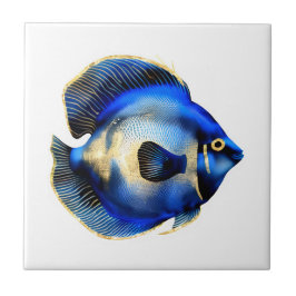 Örev Guld blå hippo tang (strand) Kakelplatta