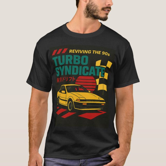 OREXO "Turbo Syndicate AE86" T-Shirt Black (Framsida)