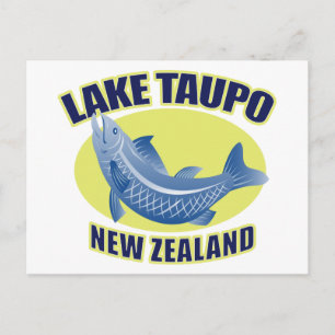 Örfisk sjö taupo ny zealand vykort
