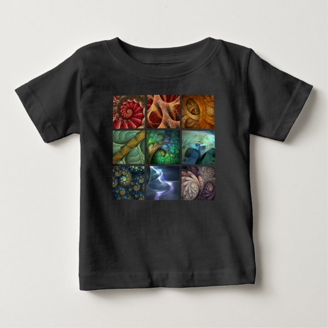 ’Orgaenica’ Fractal Polyptych Baby Shirt Tröja (Framsida)