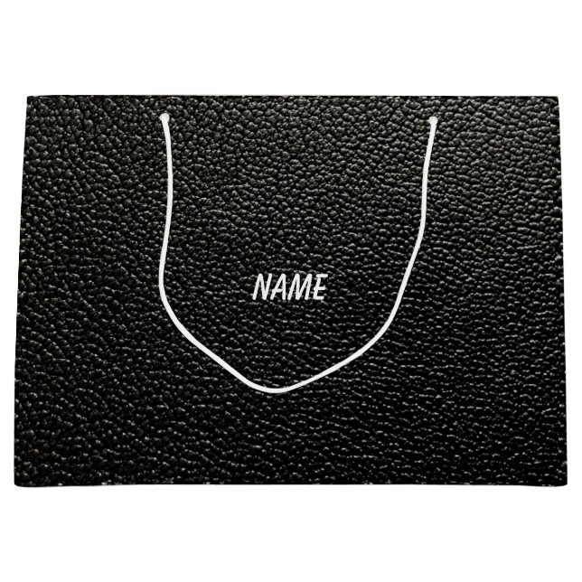 orgalsvart läderformad presentväska (Framsidan)