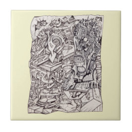 Organ av oro kakelplatta