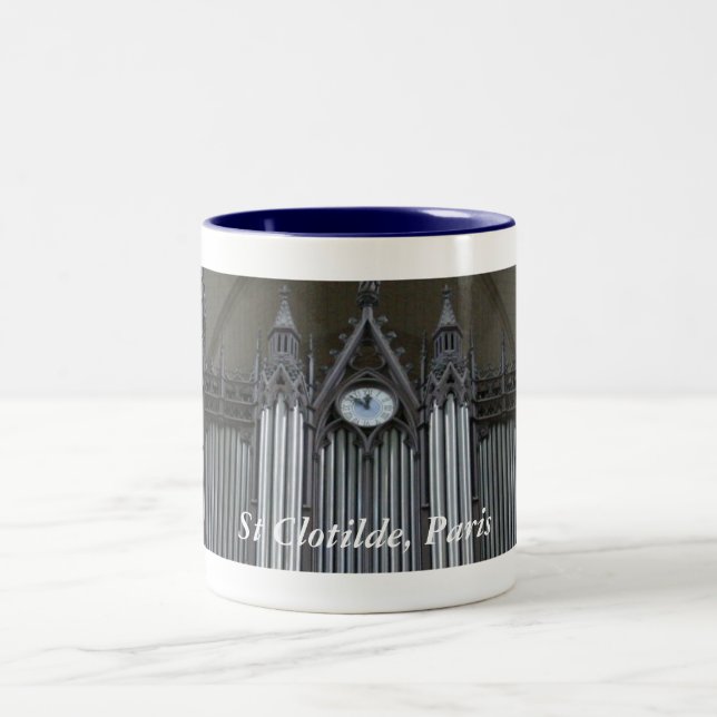 Organ av St Clotilde, Paris Två-Tonad Mugg (Center)