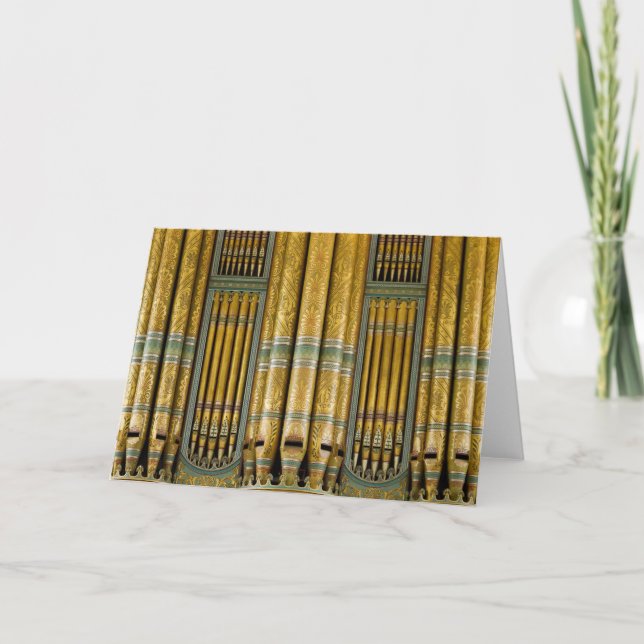 Organ Birmingham Town Hall, brittiskt hälsningskor Kort (Framsida)