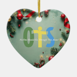 Organ Donation Awareness Christmas Holiday Julgransprydnad Keramik