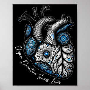 Organ Donation Räddar Liv Hjärttransplantation Car Poster