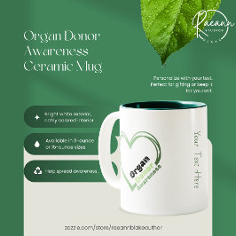 Organ Donor Awareness Ceramic Mug Två-Tonad Mugg