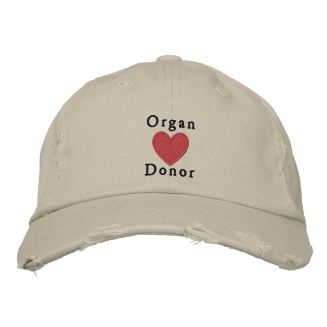 Organ Donor Broderad Keps (Framsida)