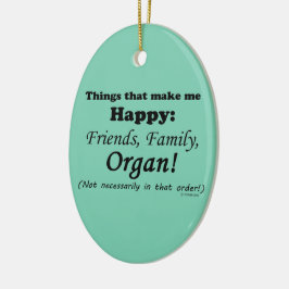 Organ får mig att Lycklig Julgransprydnad Keramik