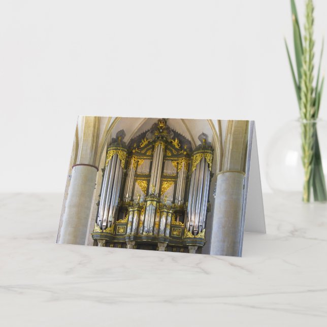 Organ, Groningen, Nederländerna, hälsningskort Helgkort (Framsida)