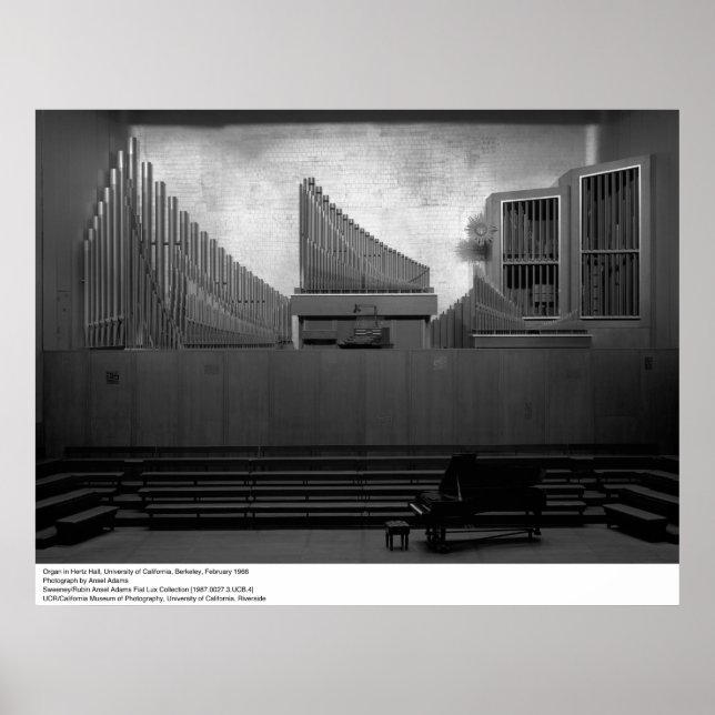Organ i Hertz Hall, UC Berkeley, 1966 Poster (Framsidan)