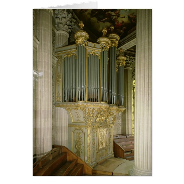 Organ i kapell hälsningskort (Framsidan)