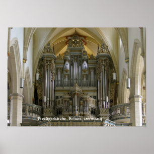 Organ i Predigerkirchen, Erfurt, Tyskland Poster