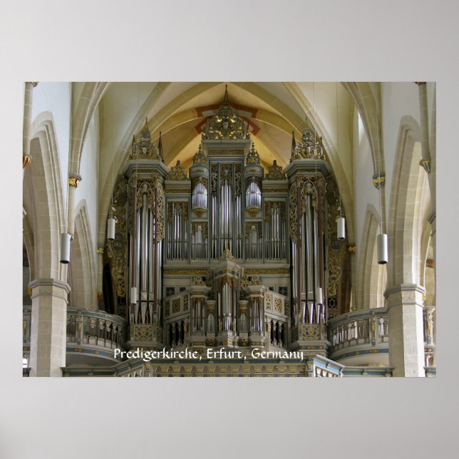 Organ i Predigerkirchen, Erfurt, Tyskland Poster (Framsidan)