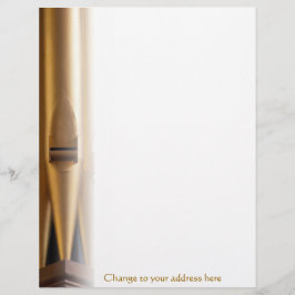 Organ leda i rör brevhuvudet med adressen brevhuvud