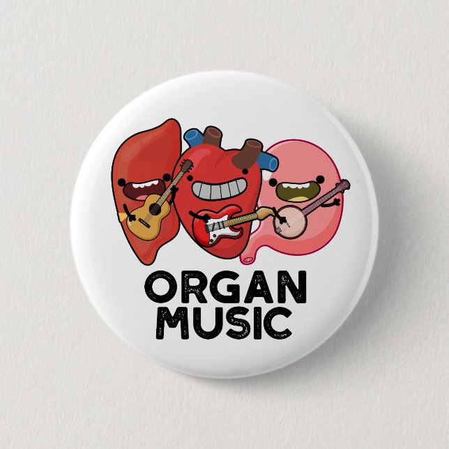 Organ Music Funny Anatomy Body Parts Pun Knapp (Framsida)