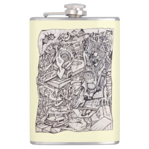 Organ of Worries Vinyl Wrapped Flask Fickplunta