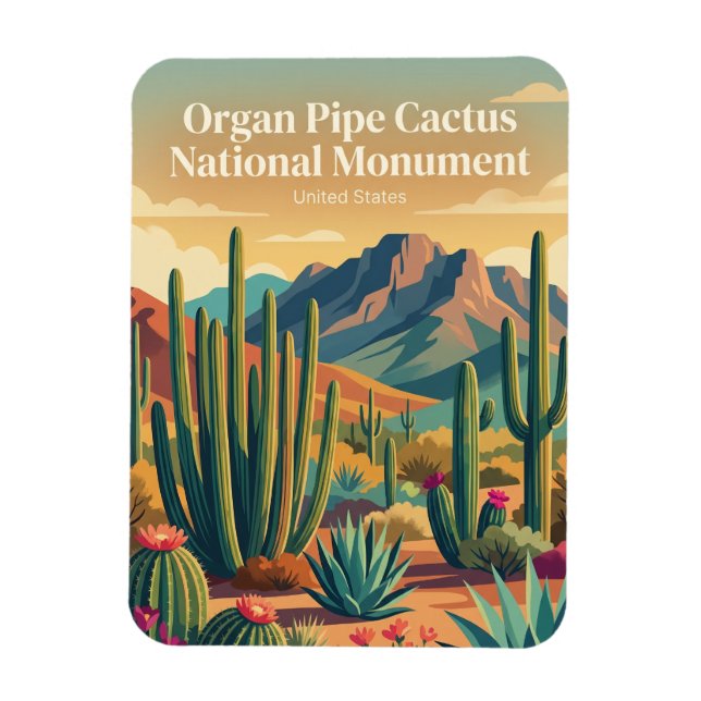 Organ Pipe Cactus National Monument Arizona Magnet (Vertikal)