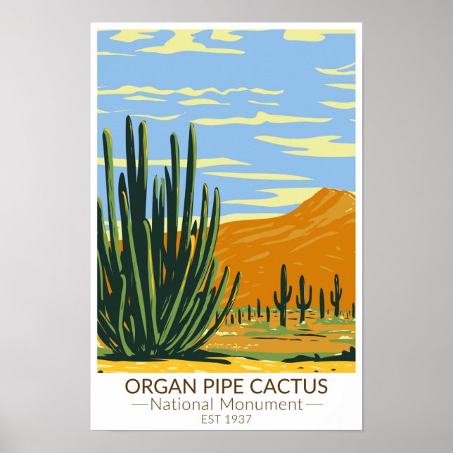 Organ Pipe Cactus National Monument Arizona Poster (Framsidan)