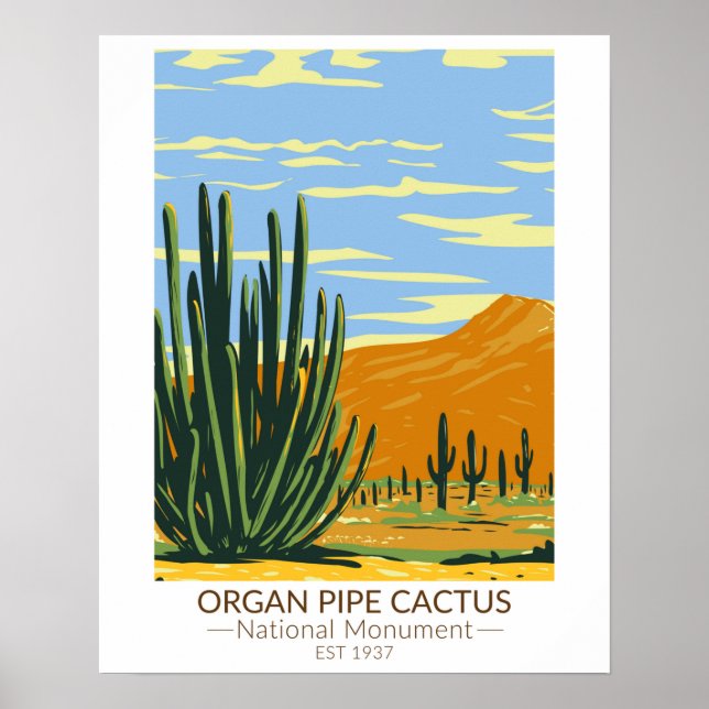 Organ Pipe Cactus nationalmonument Arizona Poster (Framsidan)