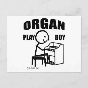 Organ Play Boy Vykort