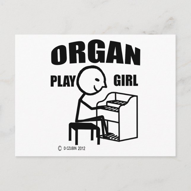 Organ Play Girl Vykort (Framsida)