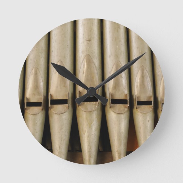 Organ Rör Clock Rund Klocka (Framsida)