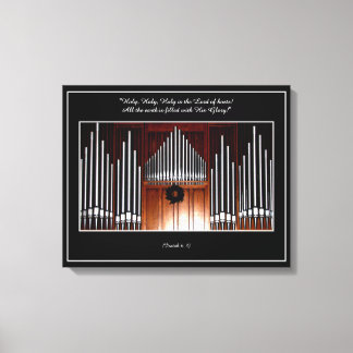 Organ rör "Heliga, Heliga, Heliga.." Arbetsyta med Canvastryck
