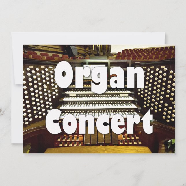 Organ Skäl - inbjudan till organkonsol (Framsida)