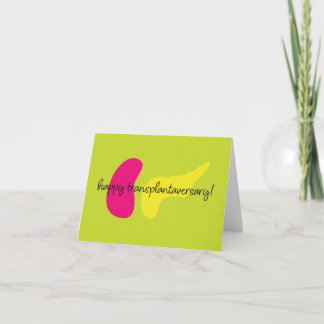 Organ SPK Glad Transplantaversary Notkort Tack Kort