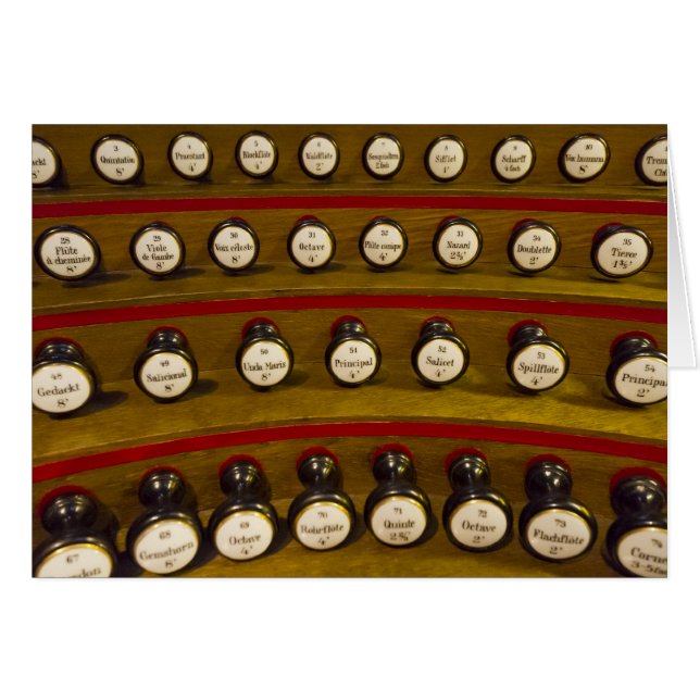 Organ stoppar kortet - förbigå hälsningskort (Framsidan Horizontal)