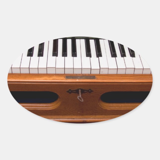 Organ tangentbord ovalt klistermärke (Framsida)