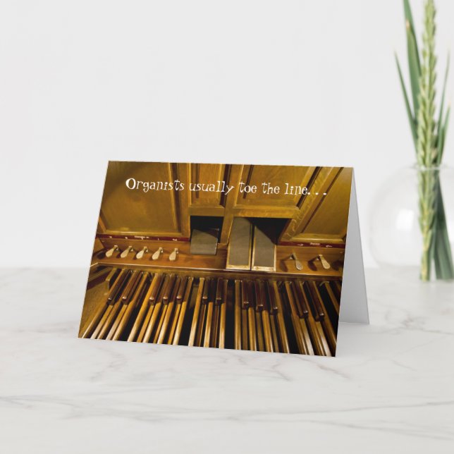 Organ trampar födelsedagkortet för organists kort (Framsida)