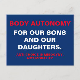 Organautonomi för sons och döttrar vykort