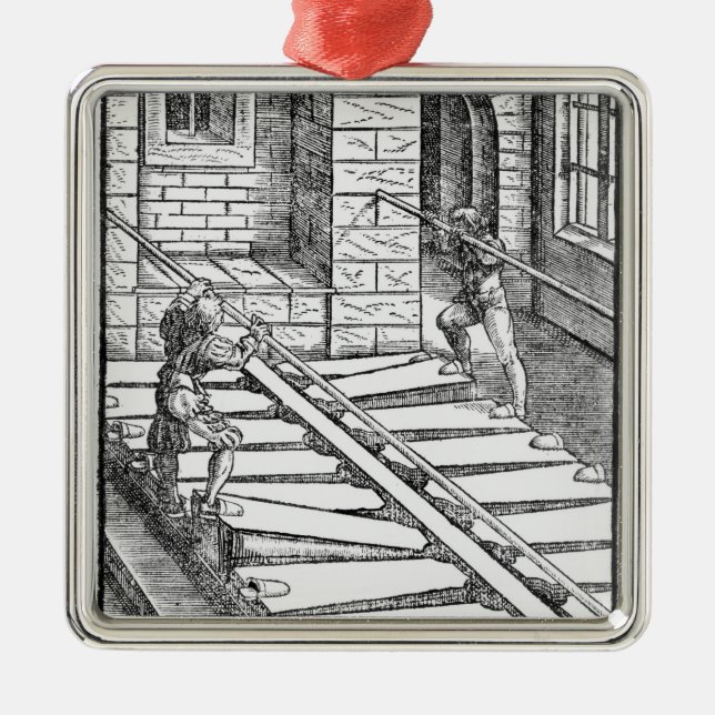 Organbröl och blåsare julgransprydnad metall (Framsidan)