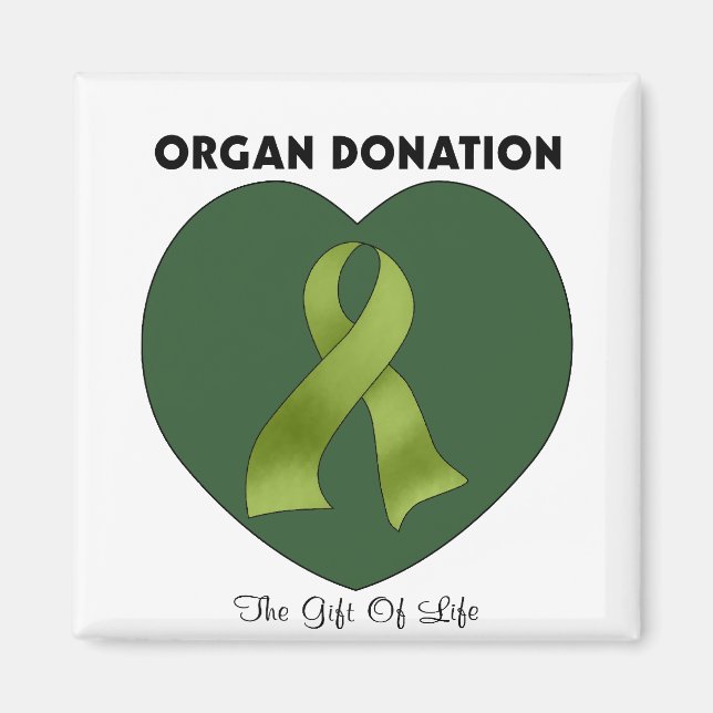 Organdonation: gåva av liv magnet (Framsidan)