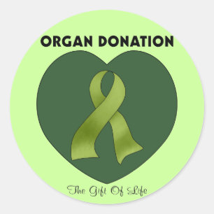 Organdonation: Gåvan av liv Runt Klistermärke