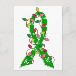 Organdonation Jul Ljus Ribbon Helg Vykort
