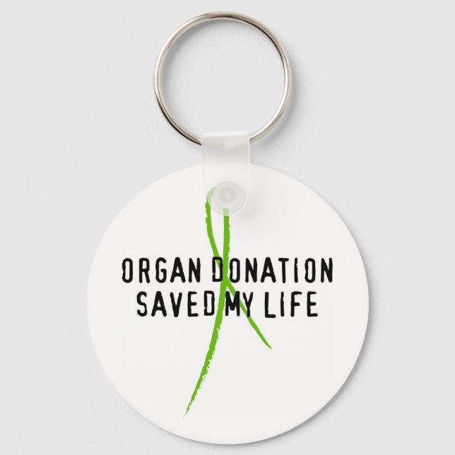 Organdonation räddade mitt liv nyckelring (Framsida)