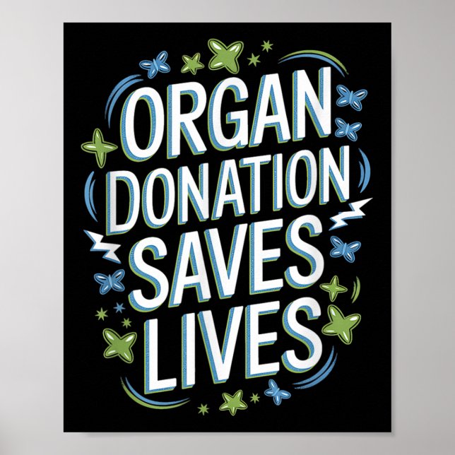 Organdonation räddar liv Nationellt donat Poster (Framsidan)