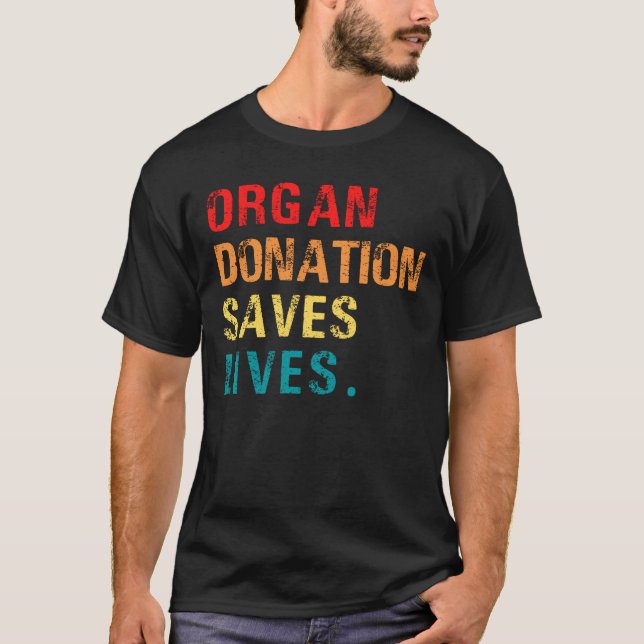 Organdonation - slavar, transplantationsöverlevand t shirt (Framsida)