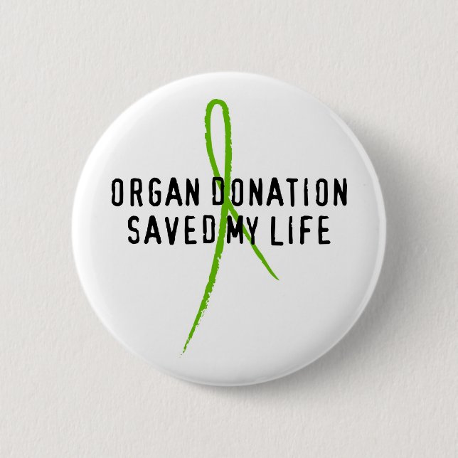 Organdonation sparade mitt liv knapp (Framsida)