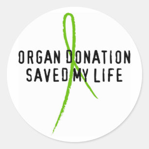 Organdonation sparade mitt liv runt klistermärke